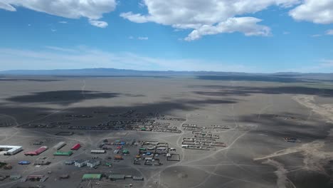 Aerial-drone-timelapse-drone-zooming-out-a-deserted-city-in-mongolia